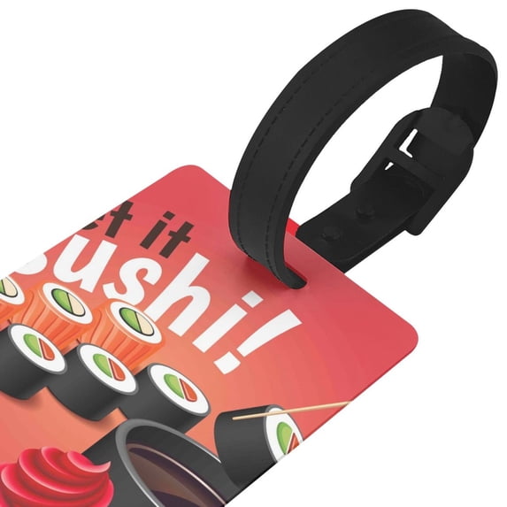 Daiia Sushi Durable Luggage Tags with Secure Strap Travel ID Tags Suitcase ID Tags Bag Identification Tags - Easy Identification for Men and Women
