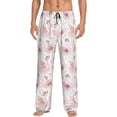 thumbnail image 1 of Daiia Swan And Flowers Men's Sleep Pant with Pockets and Drawstring,Pajama Pants-Small, 1 of 9