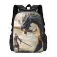 thumbnail image 1 of Daiia Swordsman Cool Dragon Backpack for Men and Women -Durable Backpack Large Capacity, Water-Resistant Bag with Adjustable Straps and Laptop Compartment, 1 of 9