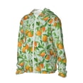 thumbnail image 1 of Daiia Tangerine UPF 50+ Sun Protection Hoodie Jacket Lightweight Long Sleeve Sun Shirt for Women Men with Pocket Hiking Outdoor-, 1 of 7