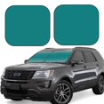 thumbnail image 1 of Daiia Teal 2PCS Car Windshield Sun Shade, Foldable Sun Shield for Car Front Window, Auto Sun Blocker Visor Protector Universal for Truck SUV Pickup-Small, 1 of 7