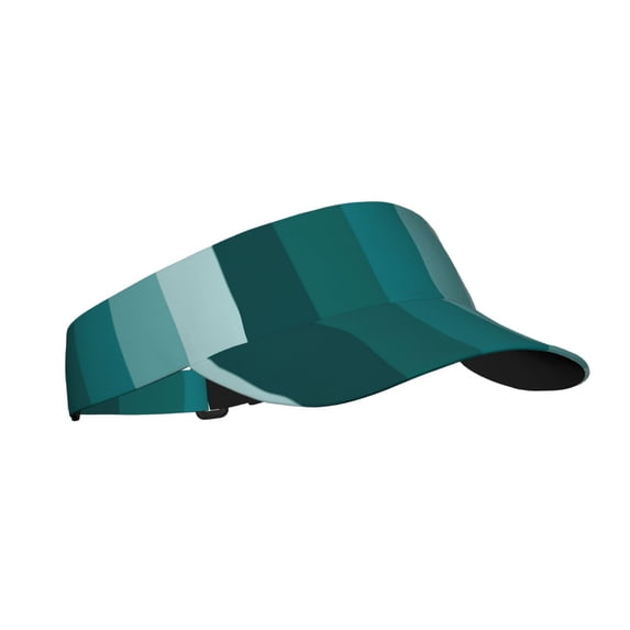 Daiia Teal Color Pattern Sport Sun Visor Hats Visor Cap Adjustable Empty Top Baseball Cap Cotton Ball Caps for Women and Men