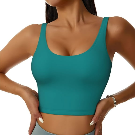 Daiia Teal Printed Women's Sports Bra, Breathable Activewear Bra with U-Back Design and Removable Pads, Comfortable and Supportive for Yoga, Workout-Small