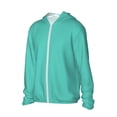 thumbnail image 1 of Daiia Teal Turquoise UPF 50+ Sun Protection Hoodie Jacket Lightweight Long Sleeve Sun Shirt for Women Men with Pocket Hiking Outdoor-XX-Large, 1 of 7