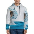 thumbnail image 1 of Daiia Terrier Takes A Bath With Shower Cap for Men's Fashion Hoodies & Sweatshirts with Kangaroo Pocket Hooded Sweatshirt Breathable & Moisture Wicking-X-Large, 1 of 7