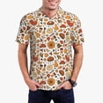thumbnail image 1 of Daiia Thanksgiving Food Pattern Men’s Polo Shirts,Solid Deck Shirt,Classic Fit, Breathable Cotton Polo for Casual and Sport Wear-Medium, 1 of 7