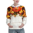 thumbnail image 1 of Daiia Thanksgiving With Autumn Pattern Women's Fashion Hoodies & Sweatshirts with Kangaroo Pocket Hooded Sweatshirt with Eye-catching Drawstrings-Medium, 1 of 7