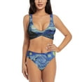thumbnail image 1 of Daiia The Starry Night Women's Bikini Set Two Piece Swimsuit High Waisted Bikini Adjustable Straps Bikini Perfect for Beach, Pool, and Summer Vacation-Large, 1 of 9