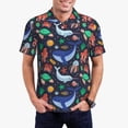 thumbnail image 1 of Daiia The Underwater World Pattern Men’s Polo Shirts,Solid Deck Shirt,Classic Fit, Breathable Cotton Polo for Casual and Sport Wear-4X-Large, 1 of 7