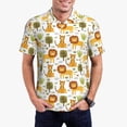 thumbnail image 1 of Daiia Tiger Lion Pattern Men’s Polo Shirts,Solid Deck Shirt,Classic Fit, Breathable Cotton Polo for Casual and Sport Wear-Medium, 1 of 7