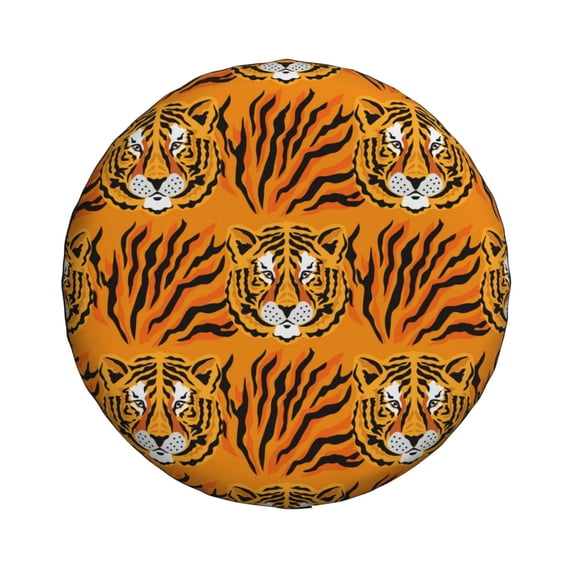 Daiia Tiger Tire Covers , Travel Trailer Camper Truck SUV Motorhome Waterproof Wheel Cover, Sun Rain Snow Protector-15 inch