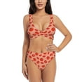 thumbnail image 1 of Daiia Tomato Women's Bikini Set Two Piece Swimsuit High Waisted Bikini Adjustable Straps Bikini Perfect for Beach, Pool, and Summer Vacation-, 1 of 9