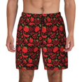 thumbnail image 1 of Daiia Tomatoes And Chili Mens Swim Trunks Swim Shorts Quick Dry Swim Shorts with Mesh Lining Pockets-Small, 1 of 9