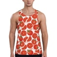 thumbnail image 1 of Daiia Tomatoes Printed Men's Quick Dry Fit Muscle Tank Top Slim-Fit Tank Workout Tank Top Lightweight Sports Tank Top-4X-Large, 1 of 7