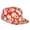 thumbnail image 1 of Daiia Tomatoes print Flat Bill Hats Flat Brim Trucker Cap Baseball Cap Adjustable Classic Low Profile Hat Unconstructed Plain Cap, 1 of 9