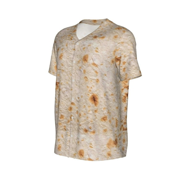 Daiia Tortilla Mens Baseball Jersey Button Down Shirts Short Sleeve Sports Uniforms-Large