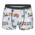 thumbnail image 1 of Daiia Trains And Cactuse Men's Underwear Boxer Briefs, Cotton Stretch Moisture-Wicking Underwear-X-Large, 1 of 9