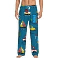 thumbnail image 1 of Daiia Transportations with Buildings Men's Sleep Pant with Pockets and Drawstring,Pajama Pants-Small, 1 of 9