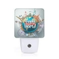 Daiia Travel Around The World Pattern Plugin LED Backlit Night Light