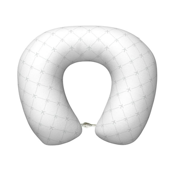 Daiia Travel Around The World Airplane Pattern Travel Pillow 100% Pure Memory Foam Travel Neck Pillow, Airplane Pillow U-Shaped Neck Pillow Ergonomic Travel Pillow