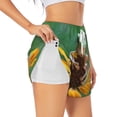 thumbnail image 1 of Daiia Tree Frog Sitting On Sunflowes Pattern Women's 2 in 1 Running Shorts - Lightweight Athletic Workout Gym Yoga Shorts Liner with Phone Pockets-XX-Large, 1 of 7