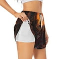 thumbnail image 1 of Daiia Tree Hollow Meditating Giraffe Pattern Women's 2 in 1 Running Shorts - Lightweight Athletic Workout Gym Yoga Shorts Liner with Phone Pockets-X-Large, 1 of 7