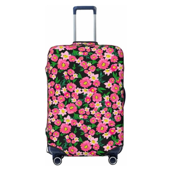 Daiia Trendy Floral Luggage Cover, Thickened Washable Travel Luggage Covers, Elastic Unique Baggage Covers for 18-20 inch Luggage-Large