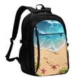 thumbnail image 1 of Daiia Tropical Beach With Starfish Pattern USB Charging Backpack for Men and Women, Anti-Theft Backpack,Travel Backpack,School Backpack,College Backpack,Laptop Backpack, 1 of 7