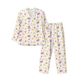 thumbnail image 1 of Daiia Tropical Fruit for Men's Long-Sleeved Pajama Set – Soft & Comfortable Sleepwear Button-Up Pajamas Cozy Lounge Wear-Medium, 1 of 7