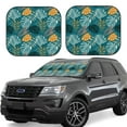 thumbnail image 1 of Daiia Tropical Leaves 2PCS Car Windshield Sun Shade, Foldable Sun Shield for Car Front Window, Auto Sun Blocker Visor Protector Universal for Truck SUV Pickup-Large, 1 of 7