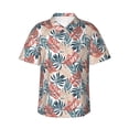 thumbnail image 1 of Daiia Tropical Leaves Hawaiian Shirt for Men Gentle Cotton Regular Short Sleeve Casual-X-Large, 1 of 9