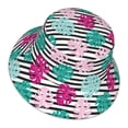 thumbnail image 1 of Daiia Tropical Leaves Pattern Bucket Hat - Trendy Cotton Sun Hat for Beach, Golf, Fishing - Fun Outdoor Vacation Boonie for Men and Women, 1 of 1