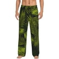 thumbnail image 1 of Daiia Tropical Palm Leaves Fern Leaf Men's Sleep Pant with Pockets and Drawstring,Pajama Pants-Small, 1 of 9