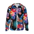 thumbnail image 1 of Daiia Tropical Palm Leaves UPF 50+ Sun Protection Hoodie Jacket Lightweight Long Sleeve Sun Shirt for Women Men with Pocket Hiking Outdoor-3X-Large, 1 of 9