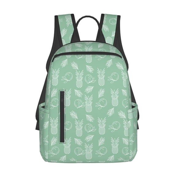 Daiia Tropical Pineapple School Backpack for Men and Women Lightweight Backpack Durable Backpack Water-Resistant,Travel,Work Bag