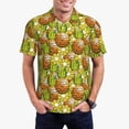 thumbnail image 1 of Daiia Tropical Summer Fruit Pattern Men’s Polo Shirts,Solid Deck Shirt,Classic Fit, Breathable Cotton Polo for Casual and Sport Wear-Small, 1 of 9