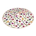 thumbnail image 1 of Daiia Tulips Flowers Drawing Merry Christmas Tree Skirt , Xmas Large Lace-up Tree Skirt, Santa Snowflakes Rustic Home Decorations New Year Party Farmhouse Decor-30", 1 of 7