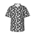 thumbnail image 1 of Daiia Tulips Flowers Hawaiian Shirt for Men Gentle Cotton Regular Short Sleeve Casual-3X-Large, 1 of 9