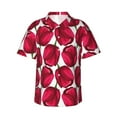 thumbnail image 1 of Daiia Tulips Flowers Hawaiian Shirt for Men Gentle Cotton Regular Short Sleeve Casual-X-Large, 1 of 9