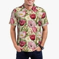 thumbnail image 1 of Daiia Tulips Flowers Pattern Men’s Polo Shirts,Solid Deck Shirt,Classic Fit, Breathable Cotton Polo for Casual and Sport Wear-4X-Large, 1 of 9