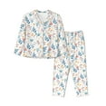 thumbnail image 1 of Daiia Tulips Flowers for Women's Long-Sleeved Pajama Set – Soft & Comfortable Sleepwear Button-Up Pajamas Cozy Lounge Wear-Medium, 1 of 7