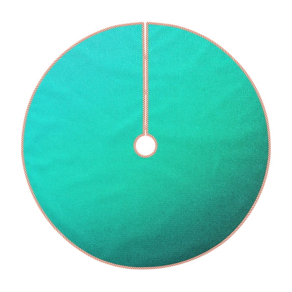 Daiia Turquoise Light Blue Drawing Merry Christmas Tree Skirt , Xmas Large Lace-up Tree Skirt, Santa Snowflakes Rustic Home Decorations New Year Party Farmhouse Decor-48"