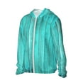 thumbnail image 1 of Daiia Turquoise Wooden2 UPF 50+ Sun Protection Hoodie Jacket Lightweight Long Sleeve Sun Shirt for Women Men with Pocket Hiking Outdoor-Medium, 1 of 7