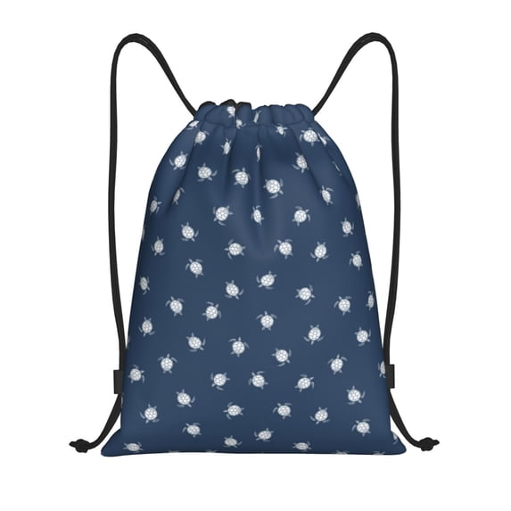 Daiia Turtle Pattern Drawstring Backpack, Gym Bag, Lightweight Backpack, Water-Resistant Bag Travel Sports Backpack, Fitness Bag, Yoga Bag-Medium