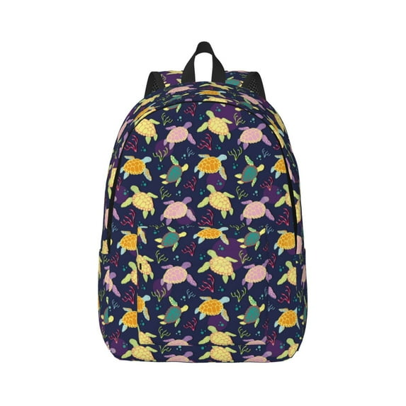Daiia Turtle Vintage Canvas Backpack for Men and Women ,Hiking Backpack,Travel Laptop Bag for School,Large Capacity Backpack