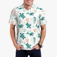 thumbnail image 1 of Daiia Turtles And Seahorses Pattern Men’s Polo Shirts,Solid Deck Shirt,Classic Fit, Breathable Cotton Polo for Casual and Sport Wear-X-Large, 1 of 9