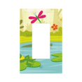 thumbnail image 1 of Daiia Two Frogs Are Sitting On Water Lilies Pattern Decorator Wall Plate Child Safe Outlet Cover, Switch and Outlet Covers,Size 1-Gang 5.0" x3.0" , Polycarbonate Thermoplastic-Style U, 1 of 6