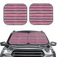 thumbnail image 1 of Daiia USA Colors Stripes 2PCS Car Windshield Sun Shade, Foldable Sun Shield for Car Front Window, Auto Sun Blocker Visor Protector Universal for Truck SUV Pickup-Large, 1 of 7