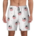 thumbnail image 1 of Daiia Umbrella Cat Mens Swim Trunks Swim Shorts Quick Dry Swim Shorts with Mesh Lining Pockets-3X-Large, 1 of 9
