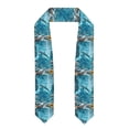 thumbnail image 1 of Daiia Underwater Dolphin Scene Pattern Graduation Shawl Stole – Satin Graduation Stole Academic Stole Non-Slip Design-Flattened, 1 of 7